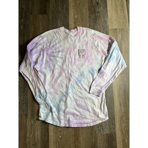 Walt Disney World pastel tie-dye Spirit Jersey with puff-ink logo and "D" icon